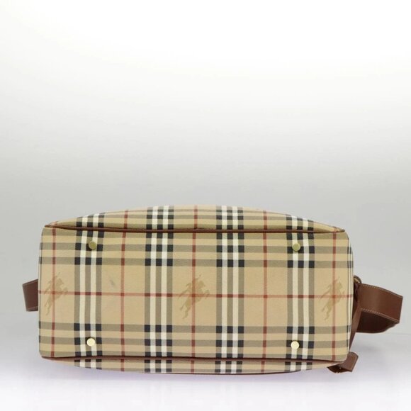 BURBERRY Nova Check Shoulder Bag PVC Beige Gold - Picture 5 of 16